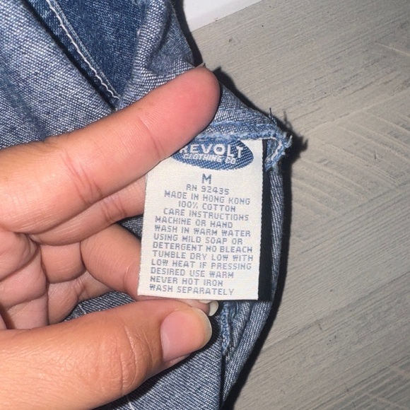 Denim Sleeveless Vest with Red Accents - Picture 8 of 9